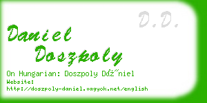 daniel doszpoly business card